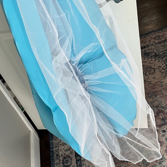 Zum Zum by Niki Livas Blue tie back rhinestone gown, bridesmaid prom Dress Sz 6 - Picture 5 of 11